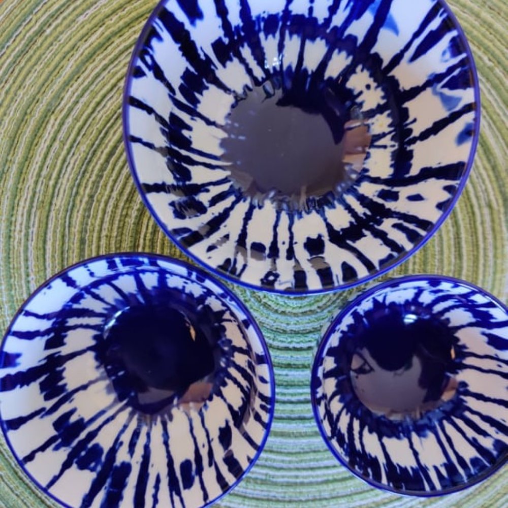 Indigo Tie-Dye Ceramic Bowls (West Elm)